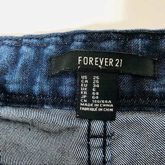 Forever 21 Jean Shorts Braided Waist - Picture 3 of 6